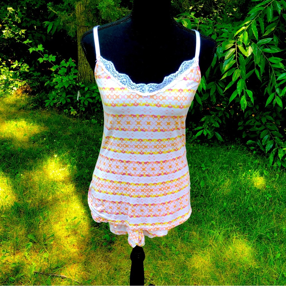 Daisy Fuentes Yellow & Orange Summer Sleepwear Size M